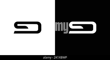 Modern and strong letter SD initials logo design 2 Stock Vector