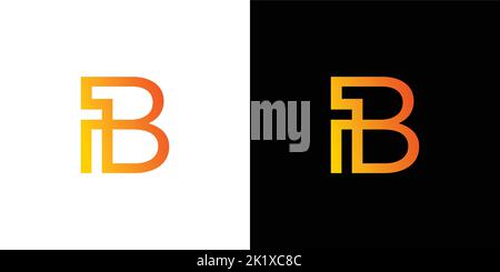 Modern and unique B initial logo design abstract Stock Vector