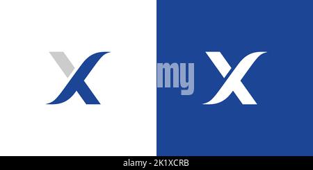 Modern and unique letter XS initials logo design Stock Vector