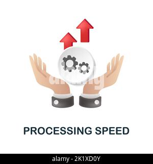 Fast Processing icon. 3d illustration from data science collection ...