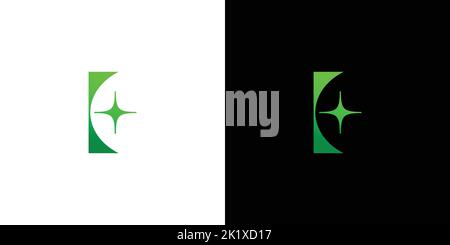 Modern and unique letter E initial hygiene logo design Stock Vector