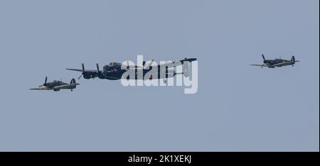 RAF Battle of Britain Memorial Flight displaying at Blackpool Air Show 2022 Stock Photo