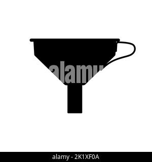 Funnel icon. Funnel for gasoline and other liquids. Car watering can icon. Vector illustration. Stock Vector