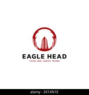 Eagle head simple logo design. Isolated eagle logo. Vector format. Stock Vector