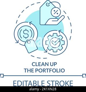 Clean up portfolio concept icon Stock Vector Image & Art - Alamy