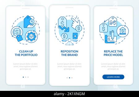 Dealing with inflation in business onboarding mobile app screen Stock ...