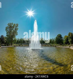 The formal baroque garden of the palace Het Loo Stock Photo