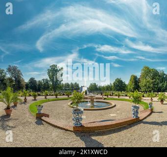 The formal baroque garden of the palace Het Loo Stock Photo