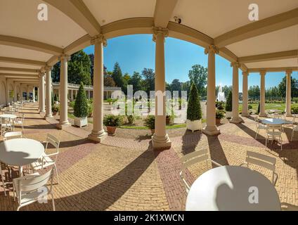 The formal baroque garden of the palace Het Loo Stock Photo