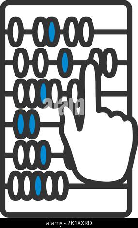 Abacus Icon. Editable Bold Outline With Color Fill Design. Vector Illustration. Stock Vector