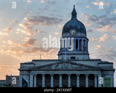 Nottingham Council House from Old Market Square at dawn Nottingham Nottinghamshire England Stock Photo