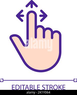 Drag pixel perfect RGB color icon Stock Vector