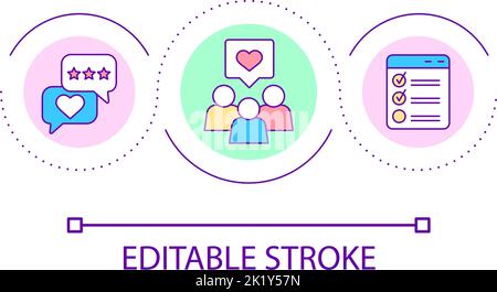 Feedback from customers loop concept icon Stock Vector