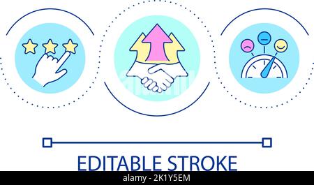 Improvement of partnership loop concept icon Stock Vector