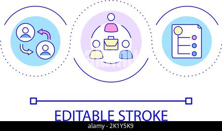 Teambuilding process loop concept icon Stock Vector