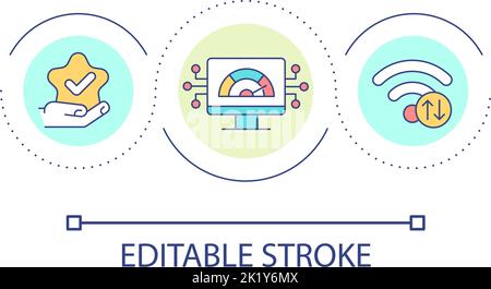 Safe wireless connection loop concept icon Stock Vector