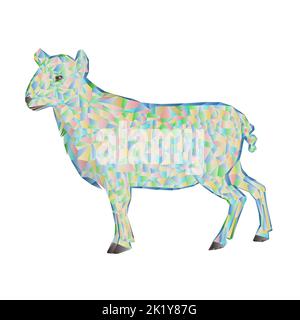 Easter lamb polygon Stock Vector