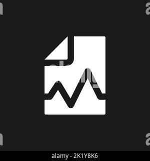 Electronic health record dark mode glyph ui icon Stock Vector