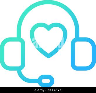 Clinical call center pixel perfect gradient linear ui icon Stock Vector