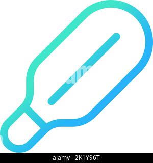 Medical thermometer pixel perfect gradient linear ui icon Stock Vector
