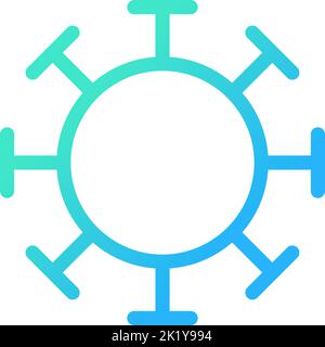Coronavirus pixel perfect gradient linear ui icon Stock Vector