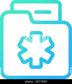 Medical history pixel perfect gradient linear ui icon Stock Vector