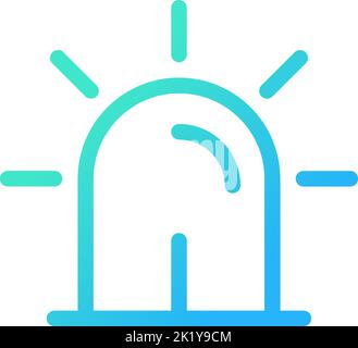 Siren pixel perfect gradient linear ui icon Stock Vector