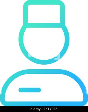 Doctor pixel perfect gradient linear ui icon Stock Vector