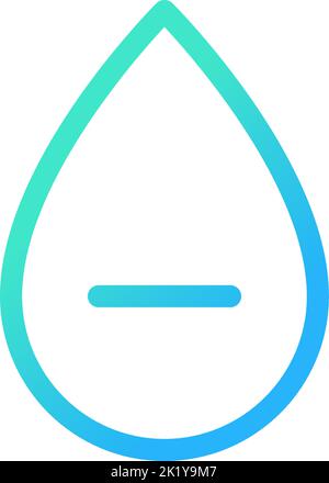 Negative blood type pixel perfect gradient linear ui icon Stock Vector