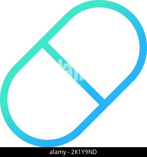 Capsule pixel perfect gradient linear ui icon Stock Vector