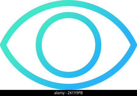 Eye pixel perfect gradient linear ui icon Stock Vector