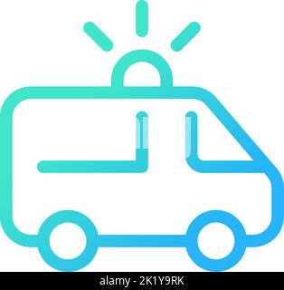 Ambulance pixel perfect gradient linear ui icon Stock Vector