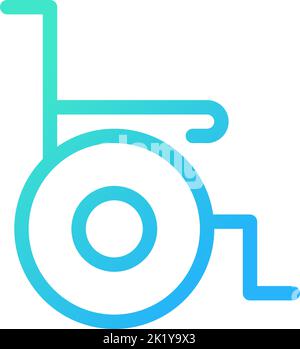 Wheelchair pixel perfect gradient linear ui icon Stock Vector