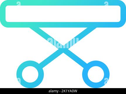 Medical gurney pixel perfect gradient linear ui icon Stock Vector