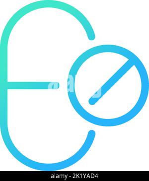 Dosage form pixel perfect gradient linear ui icon Stock Vector