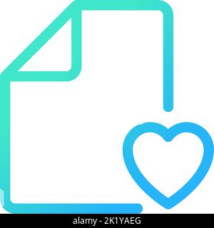 Digital heart screening result pixel perfect gradient linear ui icon Stock Vector