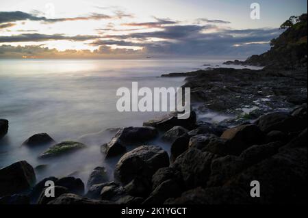 Australia Beach Snapper Rocks A scenic shot of a rocky beach at Snapper Rocks in Gold Coast ...