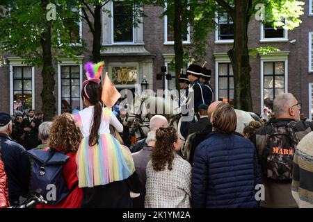 09-20-2022,Prinsjesdag is the day on which the reigning monarch of the Netherlands addresses a joint session of the States-General of the Netherlands to give the speech from the throne. This speech sets out the main features of government policy for the coming parliamentary session. Stock Photo