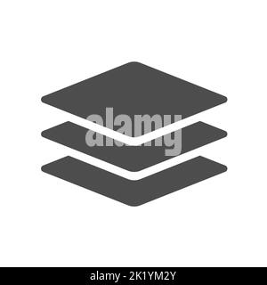 layers vector icon isolated on white Stock Vector