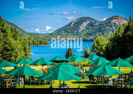 A historic stop for jam in Acadia NP, Maine Stock Photo