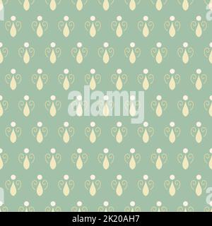 Trendy ethnic floral seamless pattern design. Indian, Scandinavian ornamental abstract shapes. Repeat textured background Stock Vector