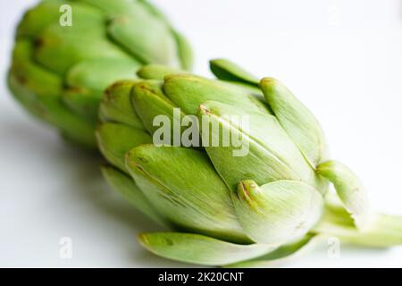 Close-up of artichoke on white background Stock Photo