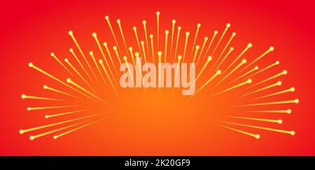 Linear Lighting Yellow Elements Festive Celebration Social Media Decoration Illuminated Background Stock Vector