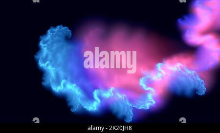 Neon Explotion Puff Spiral puffs of smoke Stock Photo - Alamy