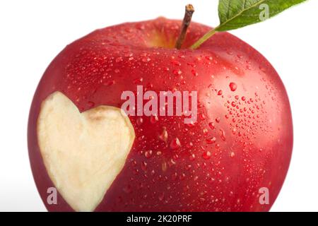 Red and green apple farm Stock Photo