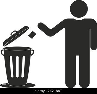 trash can icon vector logo design illustration Stock Vector