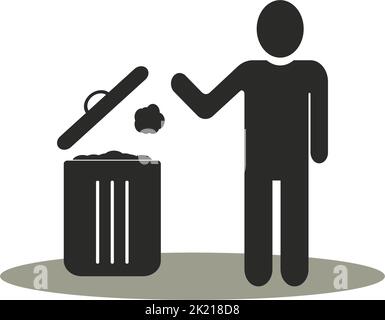 trash can icon vector logo design illustration Stock Vector Image & Art ...
