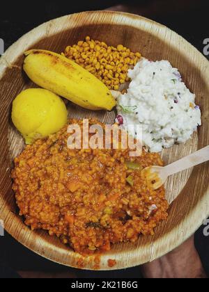 traditional south indian food platter with rice and other variety food ...