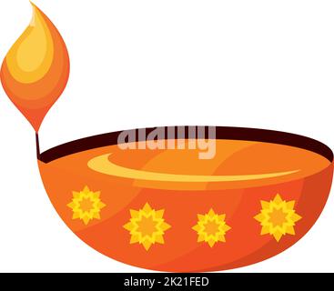 diwali lantern with flowers Stock Vector