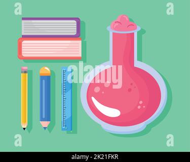 five school supplies icons Stock Vector Image & Art - Alamy